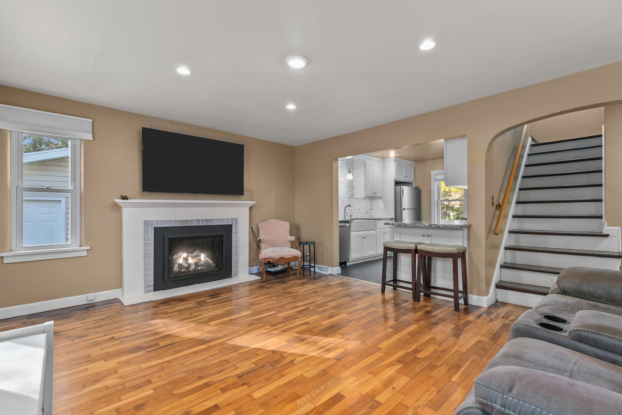 red oak fireplace