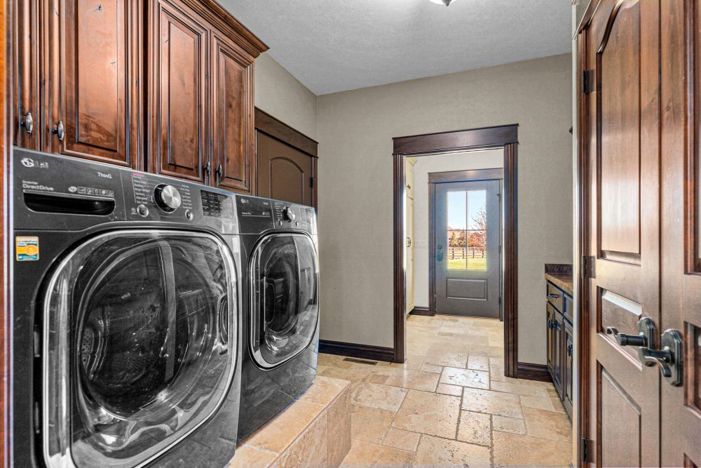 Convenient laundry room in Appleton WI equestrian estate