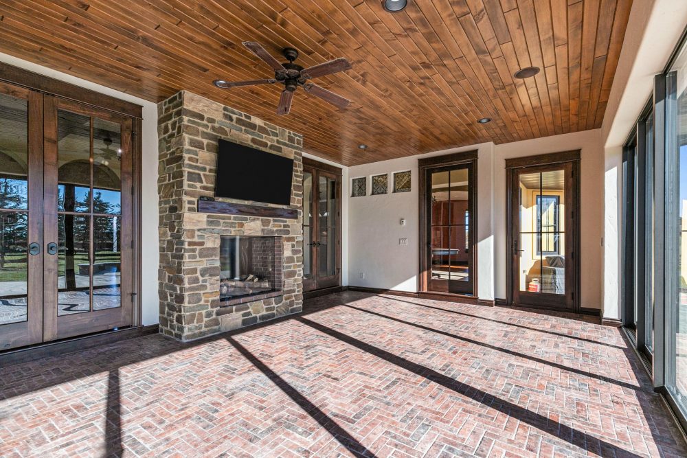 Four season room with heated floors in luxury equestrian estate, Appleton WI