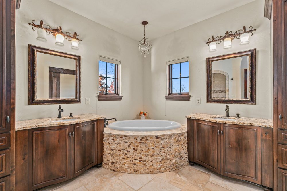 Primary bathroom in luxury equestrian estate, Appleton WI