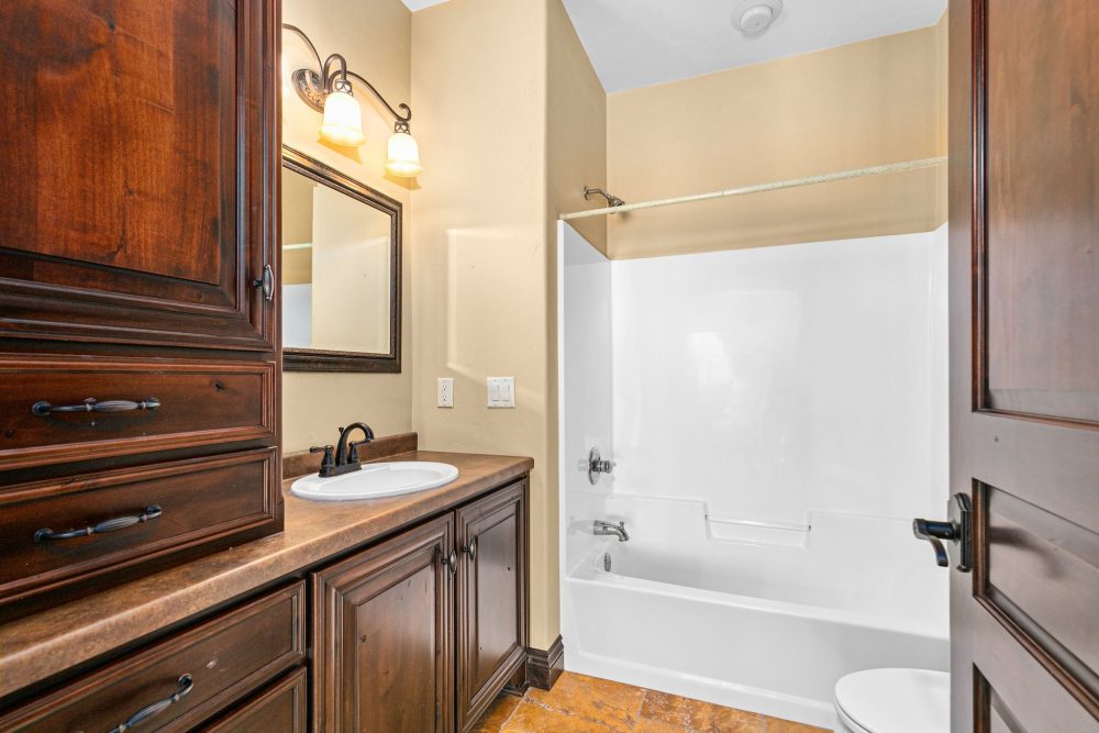 Guest bathroom in Mediterranean Revival home, Appleton WI