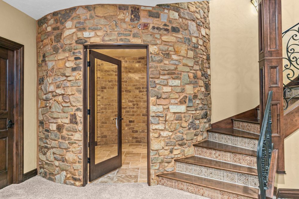 Wine cellar in Mediterranean Revival home, Appleton WI