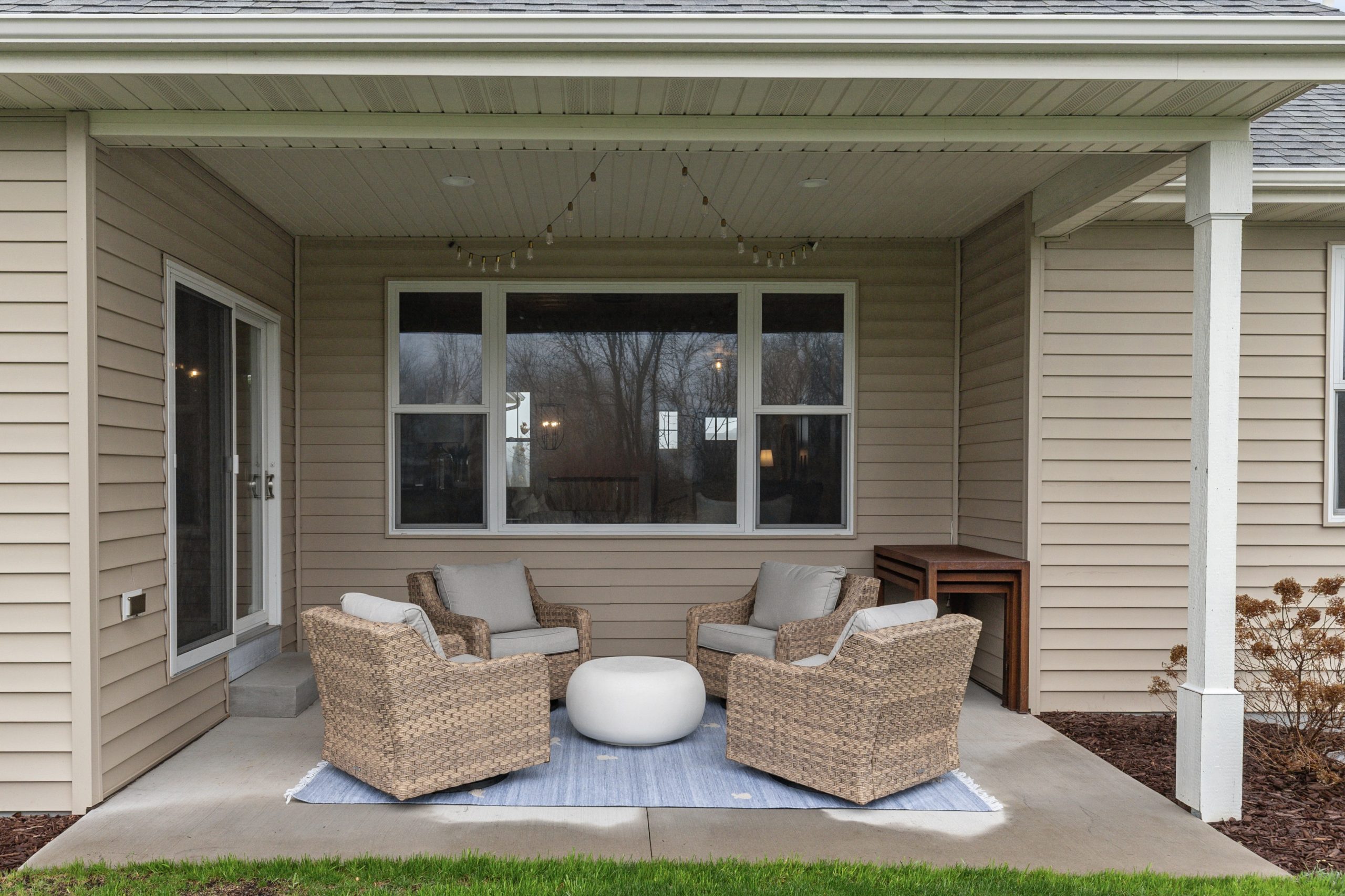 Covered back patio at W6681 Charleen Ln in Greenville, WI