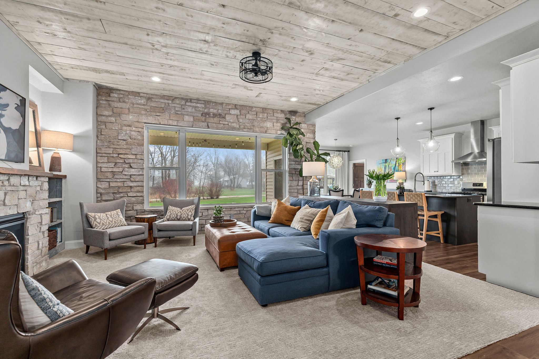 Open great room at W6681 Charleen Ln in Greenville, WI