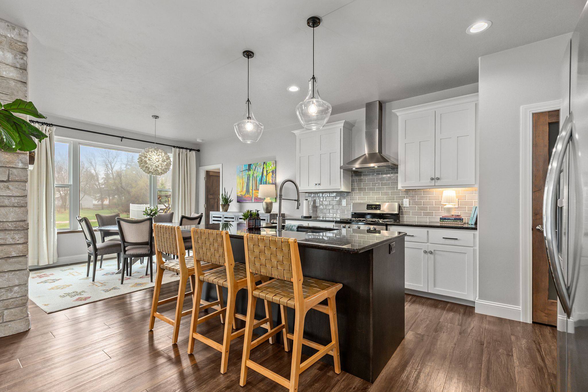 Kitchen and dining area at W6681 Charleen Ln in Greenville, WI