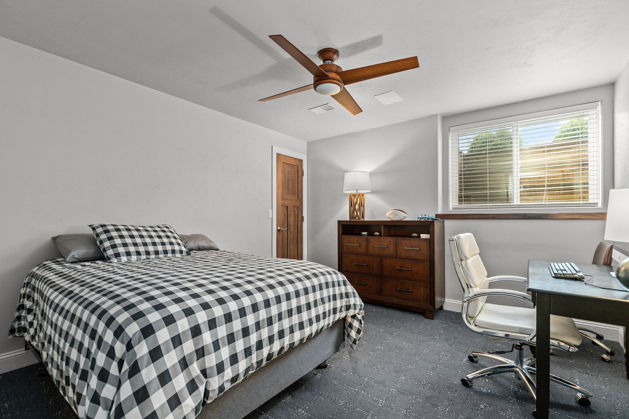 Lower-level bedroom at W6681 Charleen Ln in Greenville, WI